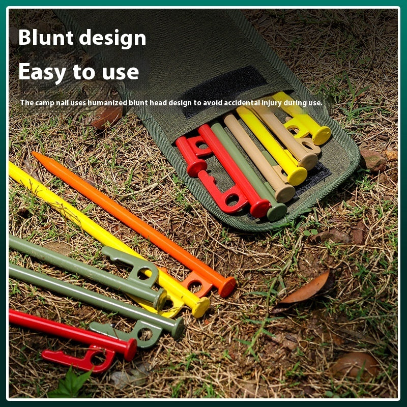 Heavy-Duty Steel Tent Pegs - Outdoor Camping Pavilion Stakes